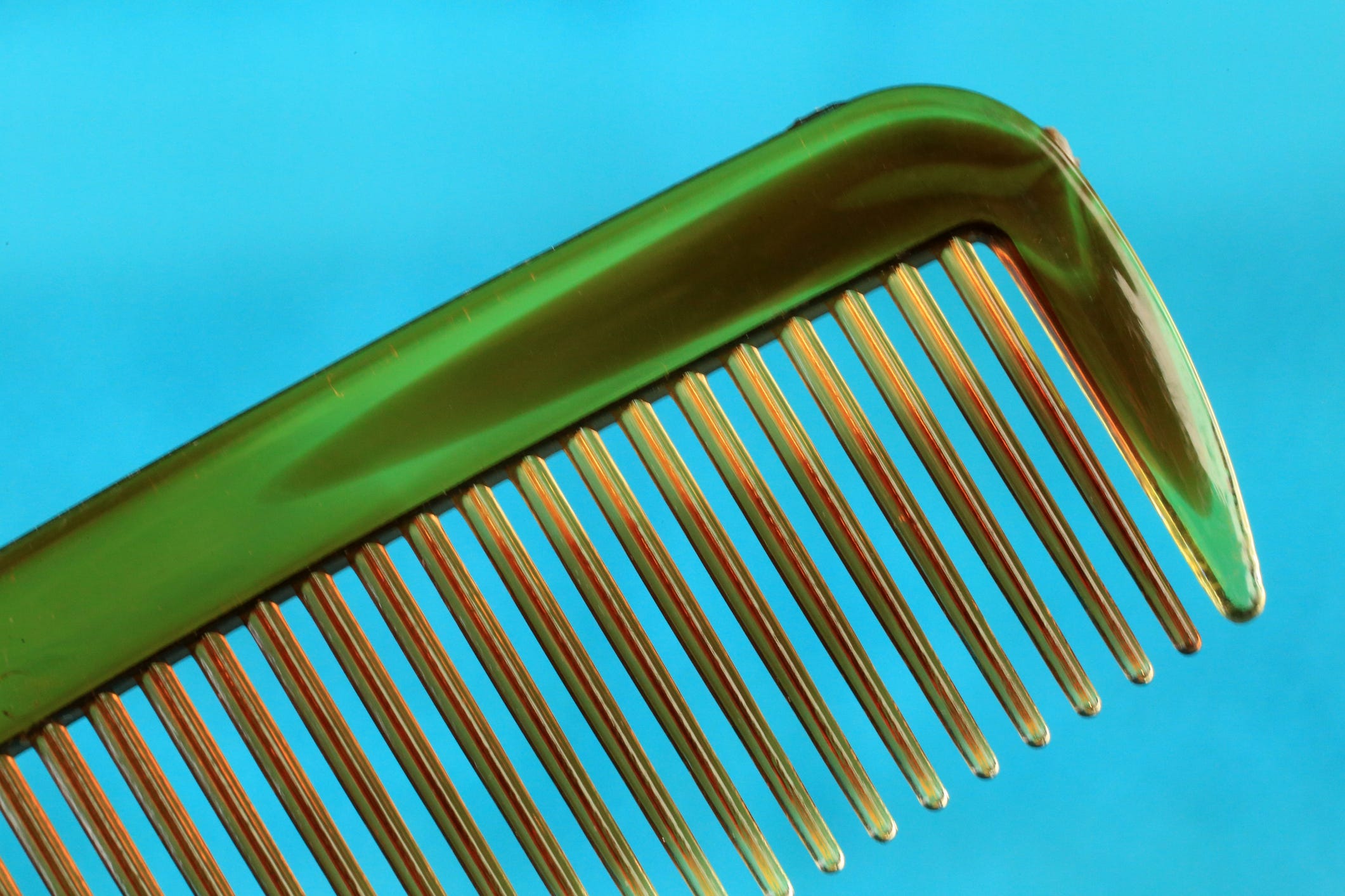 close up of a hair grooming comb