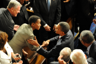 <i>Welcoming President Obama</i>