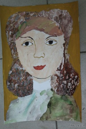 my portrait, brush 5 years old