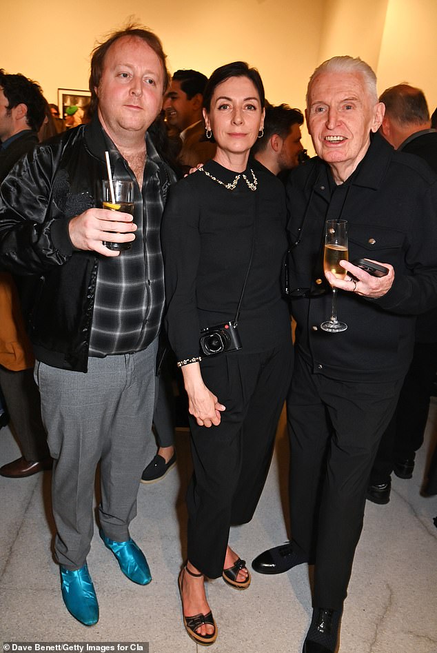 The siblings were in good spirits as they mingled with friends and posed with their uncle Mike McCartney