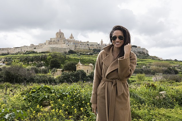 The Duchess of Sussex visited towns, including Mdina (pictured), to explore her family's heritage on the Mediterranean island