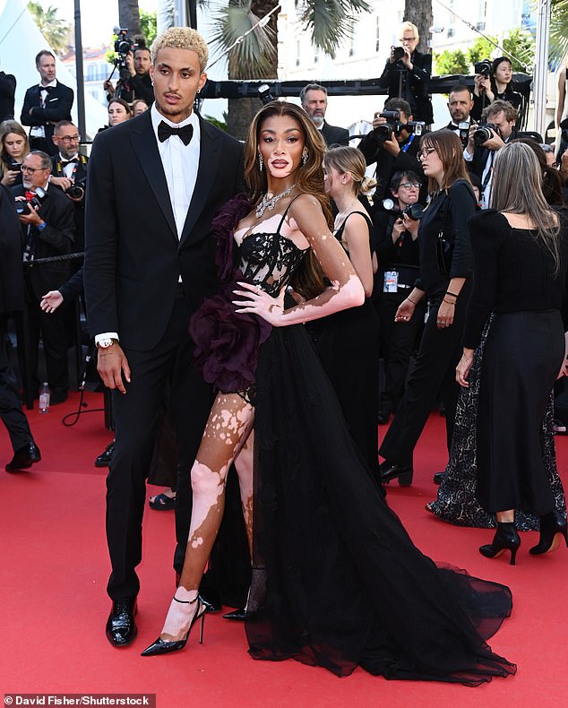 Winnie Harlow cut a glamorous figure on Wednesday as she and her boyfriend Kyle Kuzma attended The Count of Monte Cristo premiere at the Cannes Film Festival