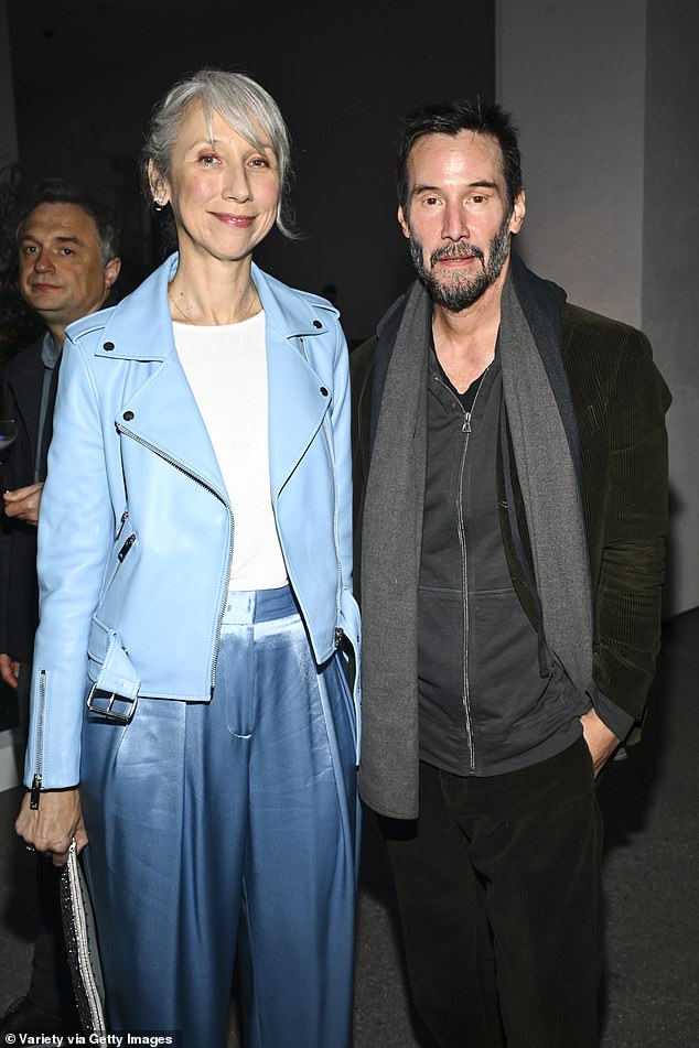 Outside of filming, Reeves is dating visual artist Alexandra Grant; pictured earlier this month at the Hammer Museum's Gala in the Garden