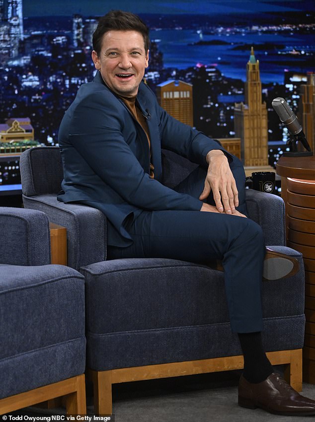 Jeremy Renner revealed that he's back to doing some stunt work after his horrific 2023 snow plowing accident while promoting The Mayor of Kingstown on Wednesday on a talk show