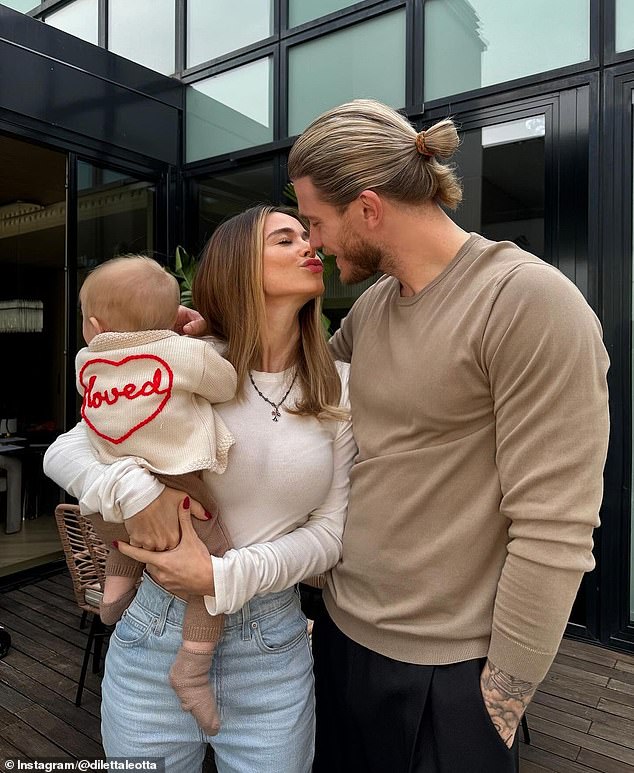 The 32-year-old is engaged to Newcastle goalkeeper Loris Karius. The couple welcomed their first child last Ausgust