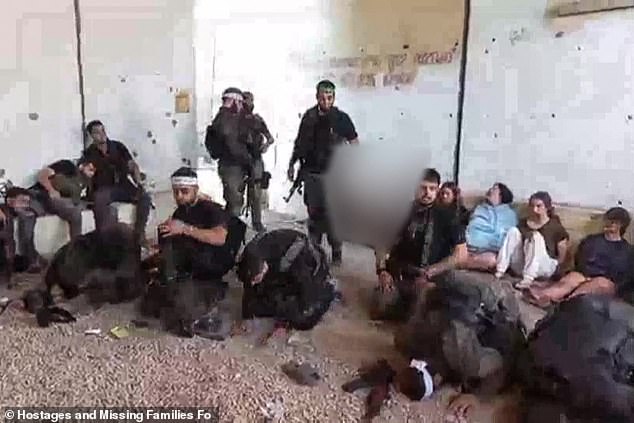 Footage of five Israeli female soldiers being captured by Palestinian militants from a military base during Hamas's October 7 attack