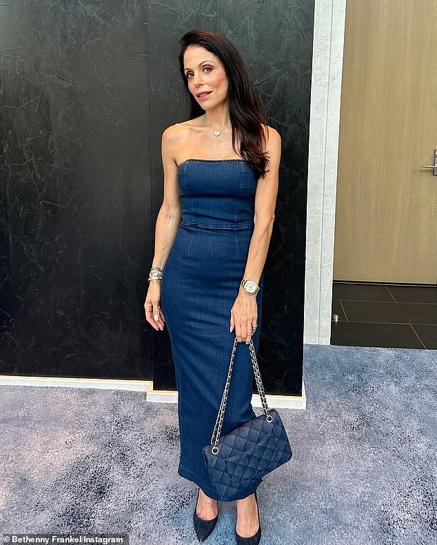 Ironically, Bethenny's previous Instagram post from Chicago showed her displaying a pricy denim Chanel handbag