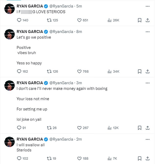 Garcia put out a series of tweets in the aftermath of the reports dropping on Thursday