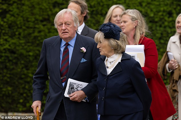 Andrew Parker Bowles was among the 500 people who visited the service to pay their respect