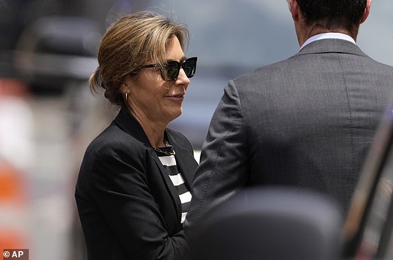 Hallie Biden arrives to federal court, Wednesday, June 5, 2024, in Wilmington, Del. (AP Photo/Matt Slocum)