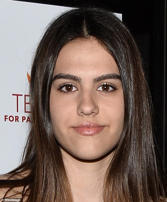 Hamlin's signature physical feature, which is her sculpted, angular face, was nowhere to be seen during her early teen years (pictured in 2015)