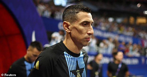 Soccer Football - Copa America 2024 - Group A - Argentina v Canada - Mercedes-Benz Stadium, Atlanta, Georgia, United States - June 20, 2024 Argentina's Angel Di Maria before the match REUTERS/Agustin Marcarian