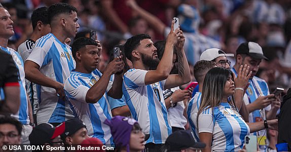 Jun 20, 2024; Atlanta, GA, USA; Fans shown in the stands before the start of the match at Mercedez-Benz Stadium. Mandatory Credit: Dale Zanine-USA TODAY Sports