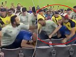 Shocking moment Ecuador and Mexico fans brawl in the stands as brutal punches are thrown during Copa America clash