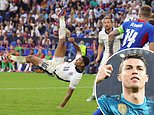 Jude Bellingham says he felt 'like Cristiano Ronaldo' when scoring his stunning overhead kick vs Slovakia... but gives one reason why Portuguese star's effort was superior after watching it back