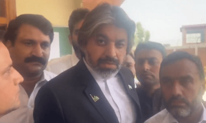 PTI’s Ali Muhammad Khan re-arrested in Mardan shortly after ATC discharges him from May 9 vandalism case