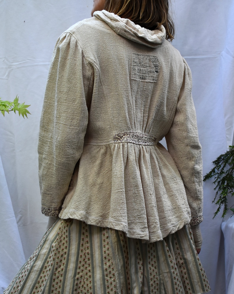 ORDER a CUSTOM  JACKET in vintage fabrics: linen or cotton image 7