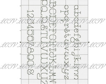 Alphabet - Cross Stitch Downloadable Chart - PDF Pattern