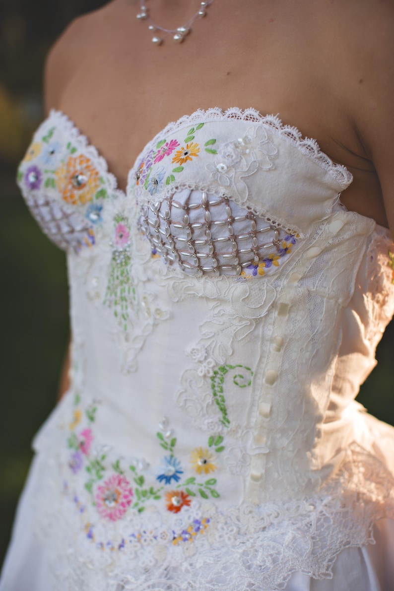 Wildflower Embroidered Wedding Corset Dress  Wildflower image 2