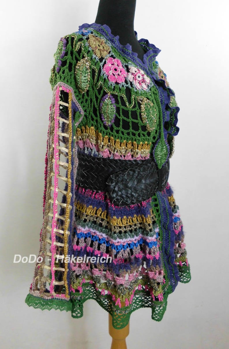 Crochet Hippie Jacket 70s styleSwinger jacket effektivs image 5