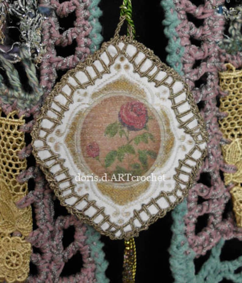 Crochet Hippie Jacket 70s styleold lace and effektive image 4