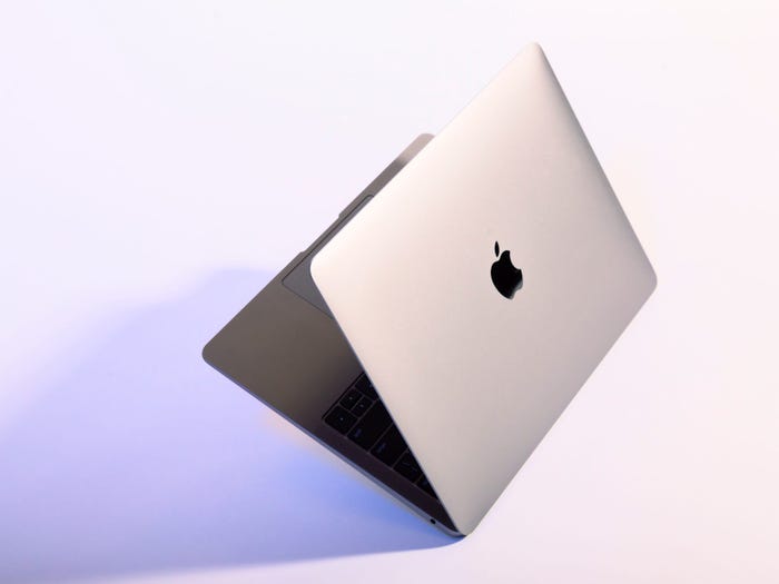 A MacBook Air lid seen from above. The best MacBook overall