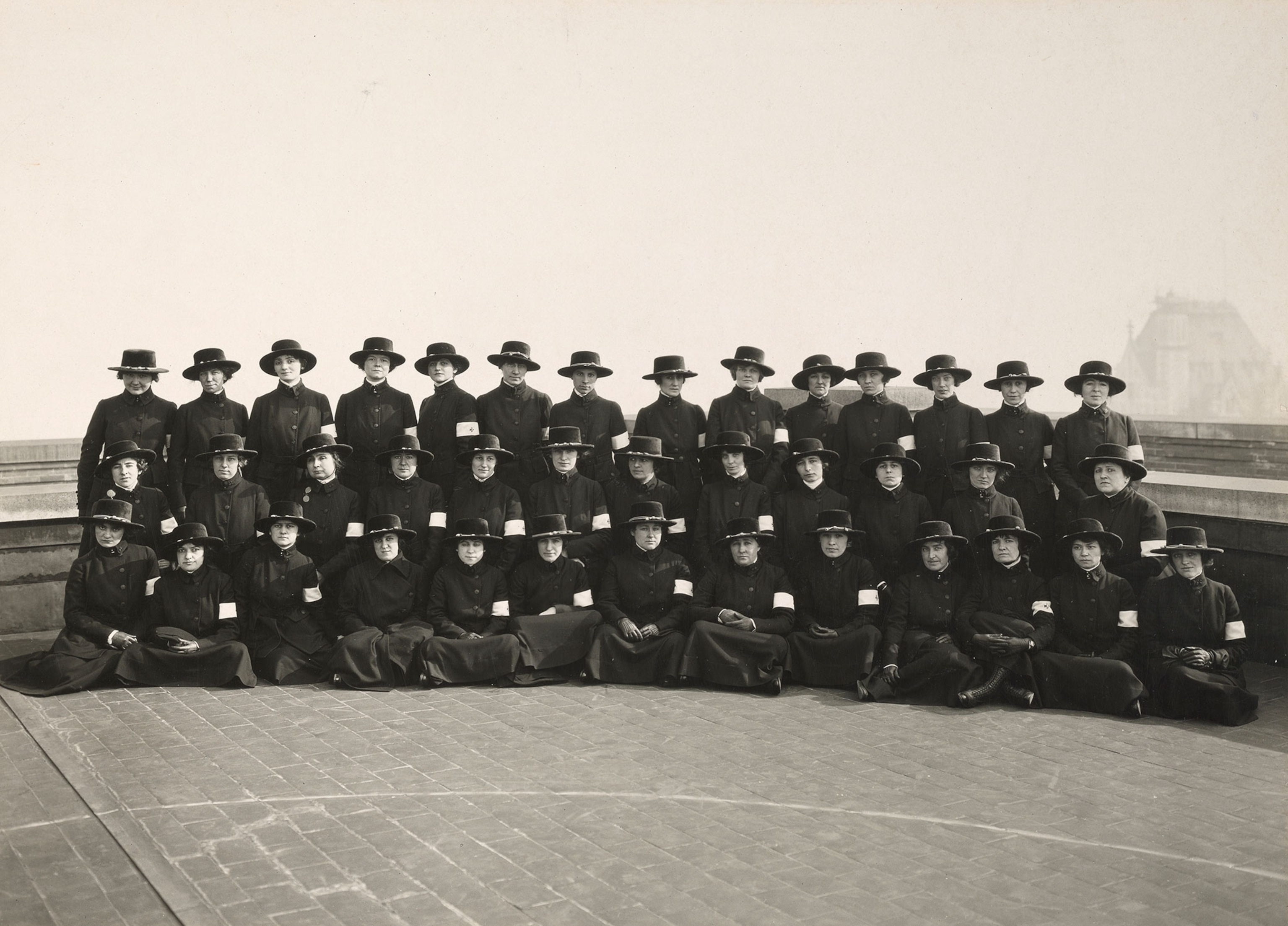 World War I women working at telephone switch boards/Group photo of Women Telephone Operators