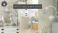 3 DIY UPCYCLING IDEEN & IKEA HACK | Organic-Spiegel, Beistelltisch und H...