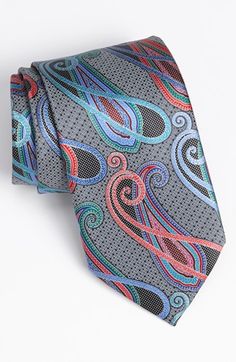Ermenegildo Zegna 'Quindici' Print Silk Tie available at #Nordstrom Prince Attire, Beard Suit, Alligator Dress Shoes, Tie Ideas, Man Accessories, Wardrobe Upgrade, Men Ties