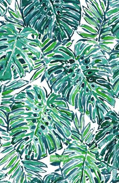 a green and white plant with lots of leaves on it's sides, in watercolor