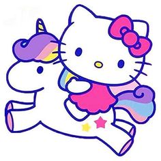 an image of a hello kitty and unicorn