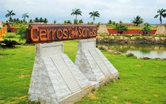 there is a sign that says cerros and sons on the side of it
