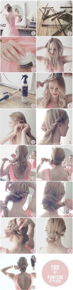 braided updo Pompadour, Party Hair Tutorial, Braided Chignon, Braided Hairstyles Tutorials, Hair Envy, Great Hair, Gorgeous Hair, Hair Day