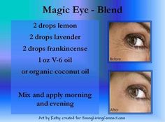 Want younger looking eyes and skin naturally - Magic Eye Blend using Young Living Essential Oils of Lemon, Lavender, Frankincense (I also use on the rest of my face). Thank you to younglivingconnect for this great info-graphic. www.theamazingway.com/#!essential-oils/cvh5 Essential Oil Beauty, Săpunuri Handmade, Essential Oil Remedy, Yl Oils, Lavender Lemon, Essential Oils Herbs, Essential Oils Health, Oil Remedies, Yl Essential Oils