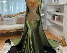 Prom Dresses Muslim, Olive Green Prom Dresses, Mermaid Dinner, Olive Green Prom Dress, Luxury Prom Dresses, Muslim Prom Dress, African Prom Dress, Prom Dress Mermaid, Prom Dress Inspo