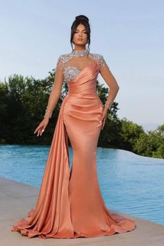 Elegante Abendkleider Mit Glitzer | Abiballkleider mit Ärmel Long Sleeve Prom Dress Mermaid, Formal Prom Dresses Long, Purple Prom, Prom Dresses Long Mermaid, Long Sleeve Prom, Purple Prom Dress, فستان سهرة, Prom Dresses Long With Sleeves, Mermaid Evening Dresses