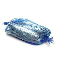 two blue bags with tassels on them are sitting next to each other in front of a white background