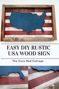 an easy diy rustic usa wood sign