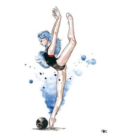 Dibujo gimnasia rítmica Pelota Gymnastics Illustration, Gymnastics Wallpaper, Colouring Book Pages, Gymnastics Wall Art, Dance Paintings