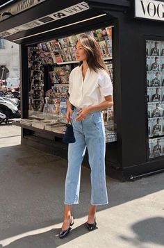 Feminine Street Wear, Free People Spring Outfits, Polished Casual Outfits, Culottes Outfit, Paris Mode, Ținută Casual, Looks Street Style, Modieuze Outfits