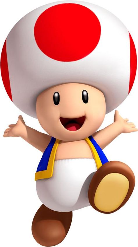 Super Mario World Characters, Super Mario Pictures, Toad Jumping, Toad From Mario, Toad Mario Bros, Toad Super Mario, Super Mario Toad, Mario Bros Png, Toad Mario