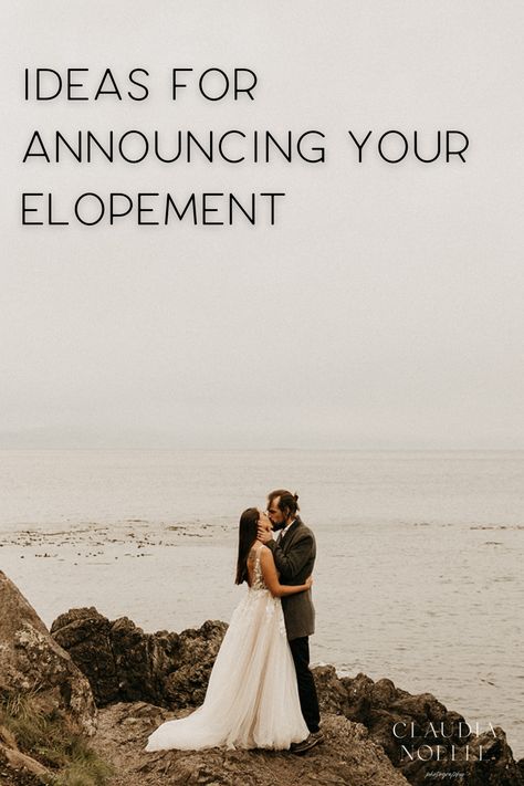 Secret Elopement Announcement, Save The Date For Elopement Reception, Elopement Announcement Reception Invitations Courthouse Wedding, Reception Invites After Eloping, Quotes About Eloping, Eloping Quotes, Suprise Wedding Announcement, Elopement Special Touches, We're Eloping Announcement