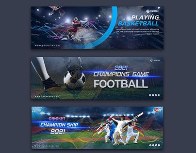 Website Banner Design Creative, Sports Banner Design Templates, Sport Banner Design Ideas, Football Banner Design, Banner Design Ideas Creative, Football Banner Ideas, Sport Banner Design, Sports Banner Design, Soccer Banner Design