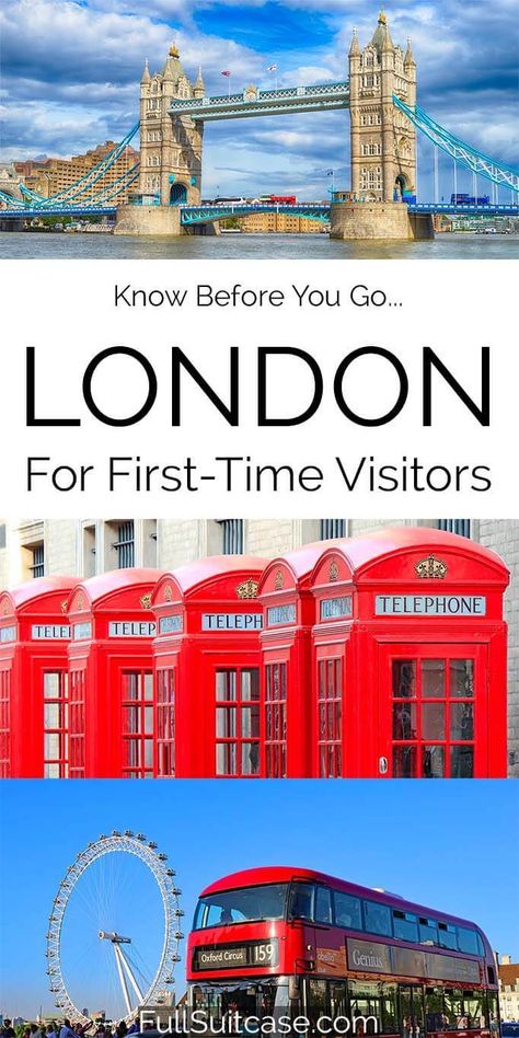 Everything you should know before traveling to London for the first time. Practical tips for visiting London #london First Time Tips, Traveling To London, London England Travel, London Vacation, Travel Guide London, United Kingdom Travel, London Skyline, Things To Do In London, Visit London