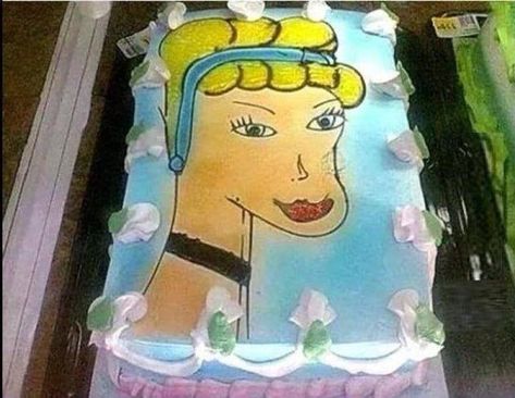 18 Pasteles que te van a hacer llorar y reír y llorar y reír otra vez Essen, Goofy Cake, Baking Fails, Bad Cakes, Ugly Cakes, Cake Fails, Foto Cartoon, Disney Princess Cake, Cinderella Cake