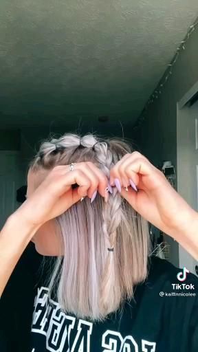 Cute Hairstyles For Short Hair With Braids, Cute And Simple Hairstyles For Short Hair, Easy Cute Short Hairstyles, Short Hair Ideas Hairstyles, Medium Length Hairstyle Ideas, Braided Hairstyles Easy Short, Easy Hair Styles Short Hair, Simple Easy Hairstyles For Short Hair, Short Hairstyle Women Up