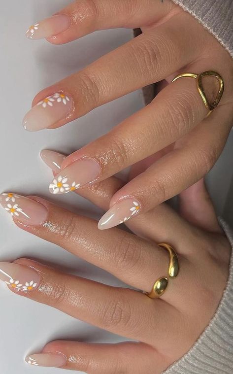 Looking for some flower nail designs? Check out this list of 35+ simple and cute flower nails! Perfect for gel, acrylic, and natural nails. Whether you prefer almond, oval, round, square, or coffin shapes, we've got you covered. From beautiful French tips to vibrant pink, white, blue, yellow, and green hues, these floral nail designs will add a touch of beauty to your fingertips.  (📷 nailsxmina IG) Colourful Nails, Purple Nail, Simple Spring Nails, Nagel Tips, Spring Acrylic Nails, Colorful Nails, Summery Nails, May Nails, Casual Nails