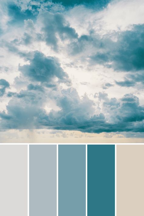 Cloud Color Palettes - This Growing Home Patchwork, Cloudy Color Palette, Relaxed Color Palette, Color Palette Relaxing, Air Color Palette, Relaxing Colour Palette, Sky Color Pallete, Clouds Color Palette, Colour Pallete Inspiration