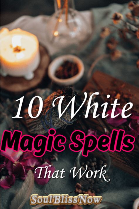 White Magic spells can work, but you may not know how to use this type of energy. White Magic is a type of magic that brings good energy towards you and puts good energy into the universe. Some people become curious about spellcasting when they have a need, are looking for true love, or want to manifest money. Ice Magic Spells, Spell To Manifest Anything, Spells For Energy And Motivation, Manifestion Spell, White Candle Magic, Magic Spell Words, White Candle Spells, White Witch Spells, Good Magic