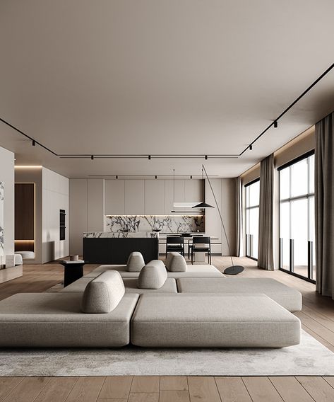 Minimalist Interior Design Living Room, Modern Minimalist Living Room Minimalism, Minimalism Living Room, Modern Luxury Apartment, Modern Minimal Interior, Living Room Home Decor Ideas, Minimal Apartment, Luxury Apartments Interior, Aesthetics Home Decor